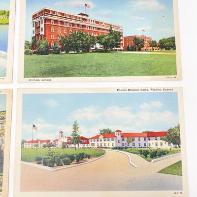 VINTAGE KANSAS POSTCARDS (4) - BLANK