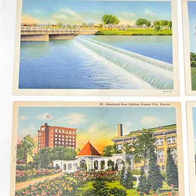 VINTAGE KANSAS POSTCARDS (4) - BLANK