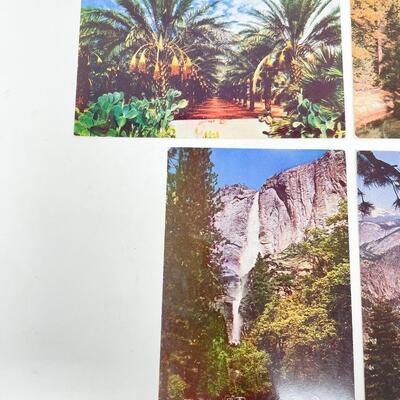 VINTAGE CALIFORNIA/YOSEMITE POSTCARDS (4) - BLANK