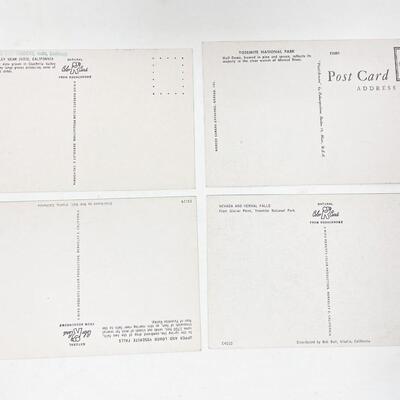 VINTAGE CALIFORNIA/YOSEMITE POSTCARDS (4) - BLANK