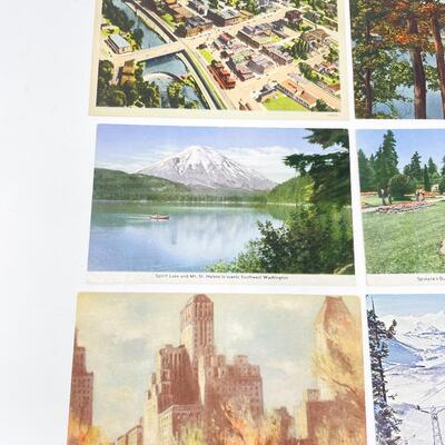 VINTAGE ASSORTED POSTCARDS (6) - BLANK