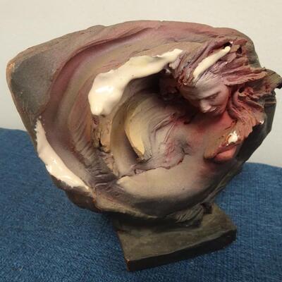 LOT 120. TWO SEAN CORNER CLAY SCULPTURES