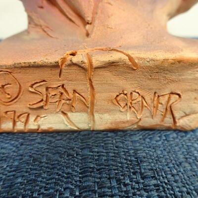 LOT 120. TWO SEAN CORNER CLAY SCULPTURES