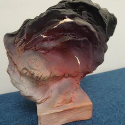 LOT 120. TWO SEAN CORNER CLAY SCULPTURES