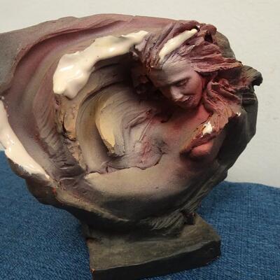 LOT 120. TWO SEAN CORNER CLAY SCULPTURES