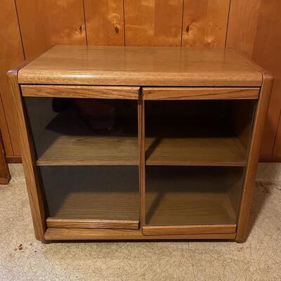 VINTAGE CABINET W/ GLASS DOORS