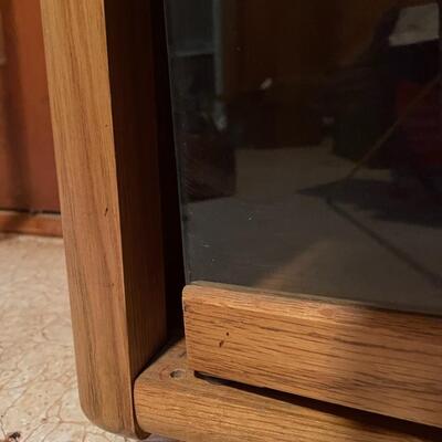 VINTAGE CABINET W/ GLASS DOORS