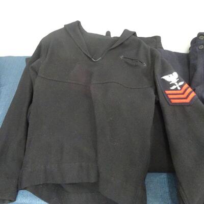 LOT 126. WOOL US NAVY UNIFORMS WITH 13 BUTTON PANTS