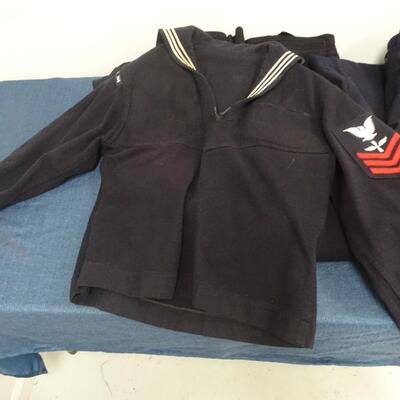 LOT 126. WOOL US NAVY UNIFORMS WITH 13 BUTTON PANTS