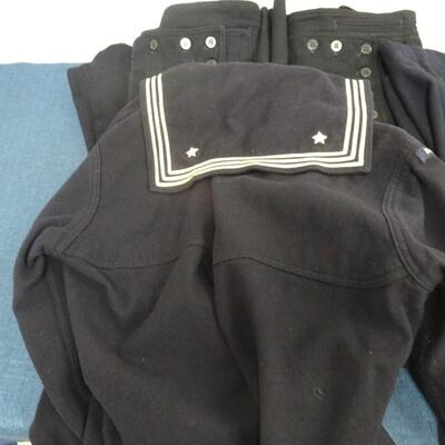LOT 126. WOOL US NAVY UNIFORMS WITH 13 BUTTON PANTS