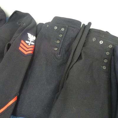 LOT 126. WOOL US NAVY UNIFORMS WITH 13 BUTTON PANTS