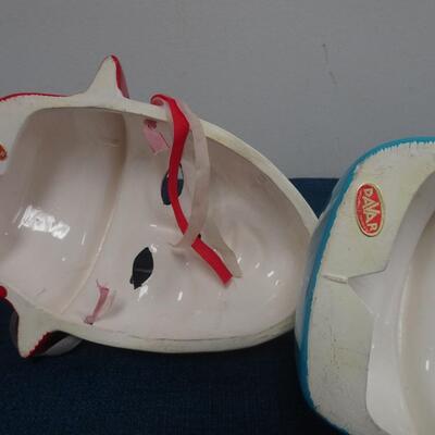 LOT 129. THREE DECORATIVE CLOWN MASK