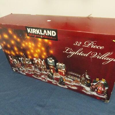 LOT 133.  KIRKLAND LIGHTED VILLAGE 32 PIECES