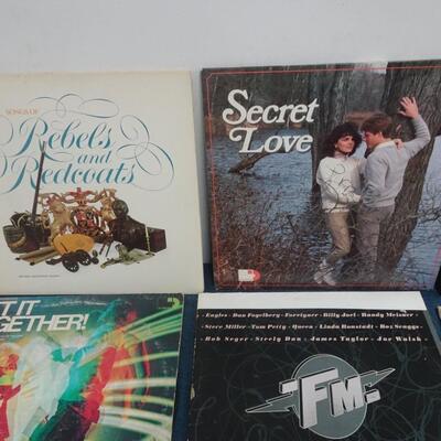 LOT 164. (10 ALBUMS ALBUMS COVERS FROM POOR TO GOOD CONDITION)
