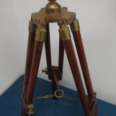 LOT 175. TABLE TOP BRASS MOUNTED TELESCOPE