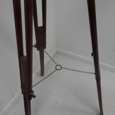 LOT 176. FLOOR TOP BRASS MOUNTED TELESCOPE