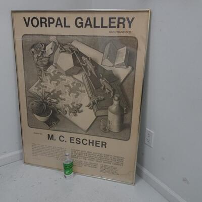 LOT 177. LARGE FRAMED VORPAL GALLERY POSTER M.C. ESCHER