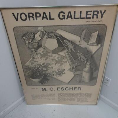 LOT 177. LARGE FRAMED VORPAL GALLERY POSTER M.C. ESCHER