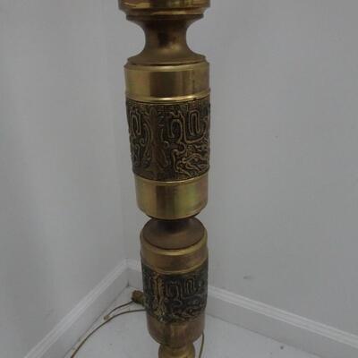 LOT 178  VINTAGE BRASS FLOOR STANDING ROTARY PHONE