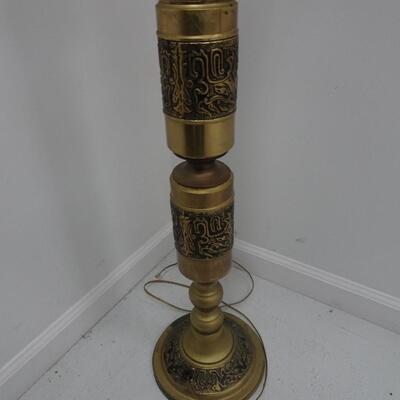 LOT 178  VINTAGE BRASS FLOOR STANDING ROTARY PHONE
