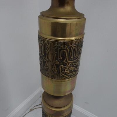 LOT 178  VINTAGE BRASS FLOOR STANDING ROTARY PHONE