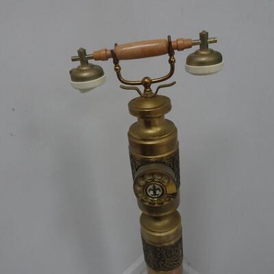 LOT 178  VINTAGE BRASS FLOOR STANDING ROTARY PHONE