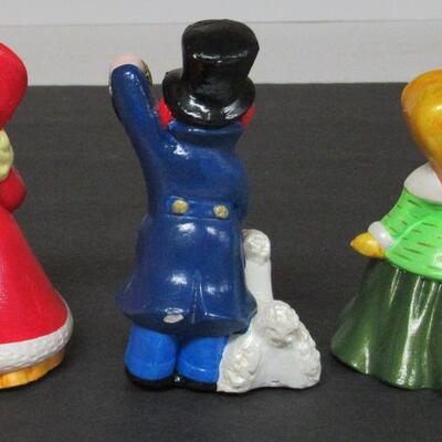 Plaster Christmas Caroler Figures, Read Description