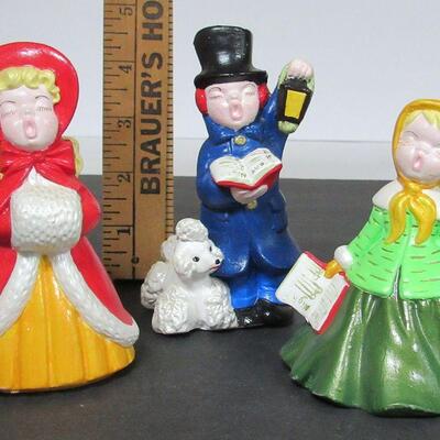 Plaster Christmas Caroler Figures, Read Description