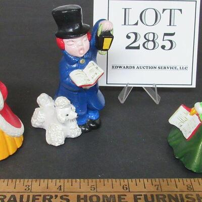 Plaster Christmas Caroler Figures, Read Description