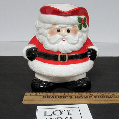 Cute Large Chubby Fitz and Floyd Santa Pitcher, 1978