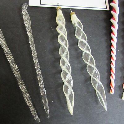 Lot of Older Glass Icicle Ornaments