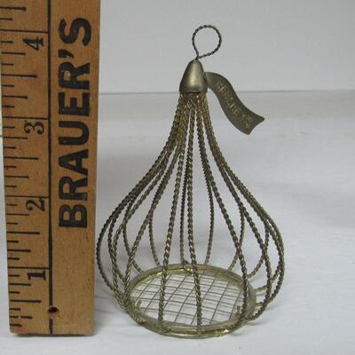 Brass Hershey's Kiss Christmas Ornament and Older Bayberry Christmas Taper Candles