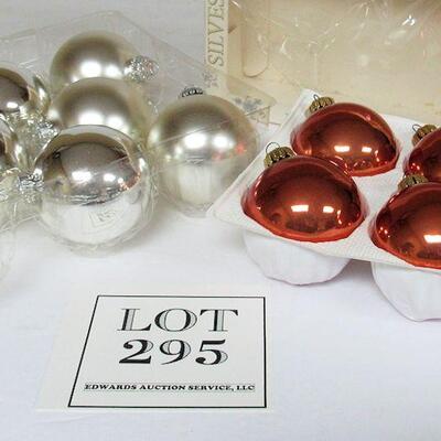 Two Sets Glass Christmas Ornaments