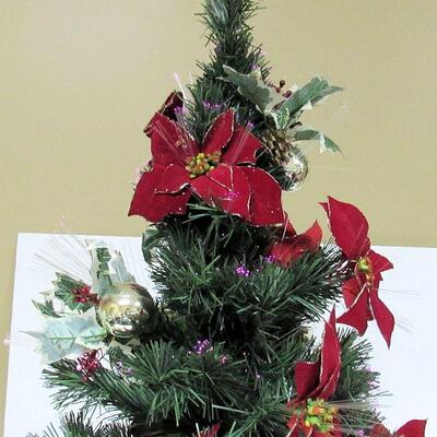 Fiber Optic Smaller Christmas Tree, Works, With Additional Bulb, About 32"