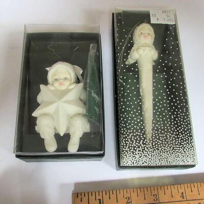 3 Older Dept 56 Christmas Ornaments in Boxes