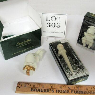 3 Older Dept 56 Christmas Ornaments in Boxes