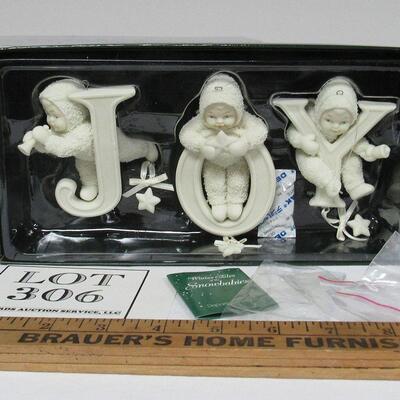 Older Dept 56 JOY Christmas Ornament Set