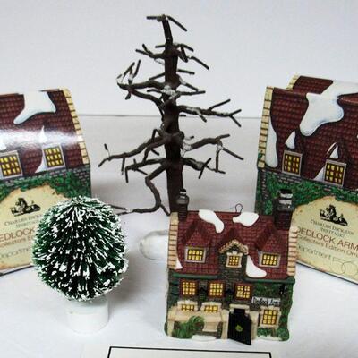 Dept 56 Deadlock Arms Set of 2 Ornaments, A Tree and A Bush