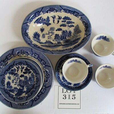 Misc Lot of Vintage Blue Willow Dishes, Japan