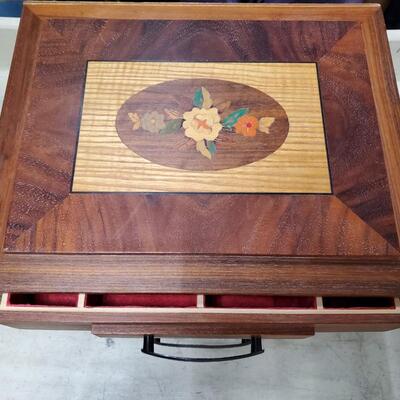 Smoky Mountains Walnut Inlaid Jewelry Box