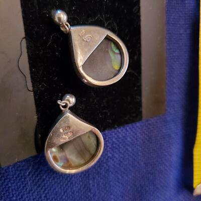 OM Abalone Sterling Pierced earrings