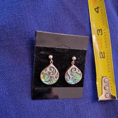 OM Abalone Sterling Pierced earrings