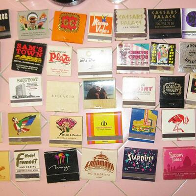 MS Las Vegas Collectables Matchbooks Shot Glasses Ashtray