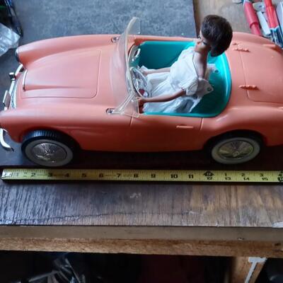 LOT 1  BARBIE DOLL AND CAR