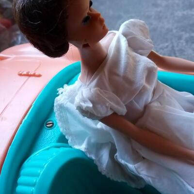 LOT 1  BARBIE DOLL AND CAR