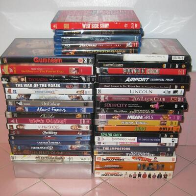 MS 40 DVDs + 5 BluRay Discs  Assorted Avengers West Side Story Scrooge Earth to Moon Documentaries