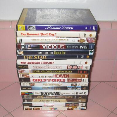 MS Gay TV & Movies 18 Discs Drag Crawford Davis Boys in Band Baby Jane