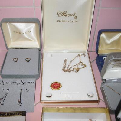 MS Collection of Sterling Silver & Gold Filled Jewelry Necklaces Earrings Pendants Rings