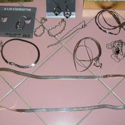 MS Collection of Sterling Silver & Gold Filled Jewelry Necklaces Earrings Pendants Rings