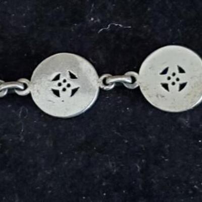 925 Coin shape bracelet